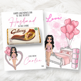 Best in the Galaxy ‘Pink Lady’ Luxury Double Sided Personalised Valentines Canvas- Adult Range