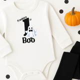 CUSTOM DTF TRANSFER | PERSONALISED 1ST BOO GHOST- BLACK