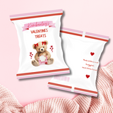 PINK & RED VALENTINES DAY TEDDY BEAR DIY TREAT PACKETS