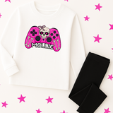 CUSTOM DTF TRANSFER | SPOOKY GAMER GIRL- NEON PINK