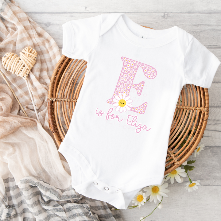 CUSTOM DTF TRANSFER - DAISY FACE ALPHABET & 'IS FOR NAME'