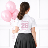 CUSTOM DTF TRANSFER- DIAMONTE EFFECT - SCHOOL LEAVERS 2026- PINK