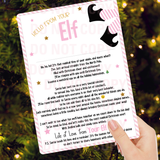 PINK NEW ELF OR ELVES ELF BOOTS ARRIVAL LETTERS