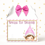 PINK ELFIE SPECIAL DELIVERY - TREAT BOX LABELS- UV DECAL