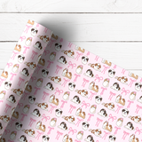 PUPPIES & BOWS | PREMIUM LEATHERETTE FABRIC