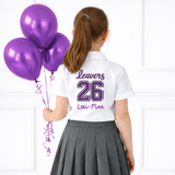 CUSTOM DTF TRANSFER- DIAMONTE EFFECT - SCHOOL LEAVERS 2026- PURPLE