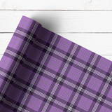 PURPLE CHECKERED PLAID | PREMIUM LEATHERETTE FABRIC