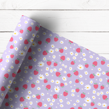 LILAC STRAWBERRIES | PREMIUM LEATHERETTE FABRIC