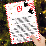 RED NEW ELF OR ELVES ELF BOOTS ARRIVAL LETTERS