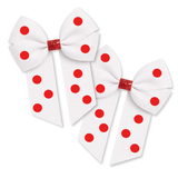 DTF MINI BOW TRANSFERS- RED SPOTTY BOW SET