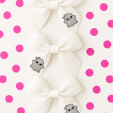 DTF MINI BOW TRANSFERS- GHOSTIE GIRL RHINESTONES