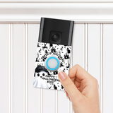 DOORBELL STICKER - RING 2ND GEN- HAUNTED HOUSE COOL CAP GHOST- UV DECAL