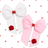 DTF MINI BOW TRANSFERS- ROSE FLOWERS- PACK OF 3