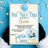 NICE LIST CERTIFICATES - BLUE EDITION 2025- A4 PREMIUM CARD