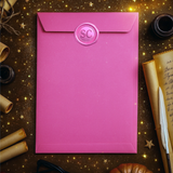 PINK SANTA CLAUS INITIAL ‘SC’ WAX EFFECT SOLVENT STICKER SEALS