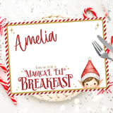 RED MAGICAL ELF BREAKFAST MAT | PREMIUM LEATHERETTE PLACEMATS