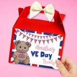 UNION JACK TSHIRT TEDDY PINK VE DAY | TREAT BOX LABELS