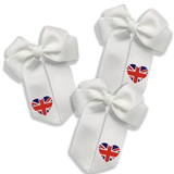 DTF MINI BOW TRANSFERS- UNION JACK HEARTS