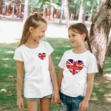 CUSTOM DTF TRANSFER - UNION JACK HEARTS- VE DAY- EMBROIDERY EFFECT