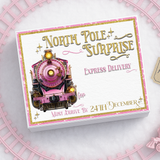 NORTH POLE EXPRESS DARKER PINK TRAIN - MAGNETIC BOX TOPPER
