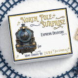 NORTH POLE EXPRESS NAVY TRAIN - MAGNETIC BOX TOPPER