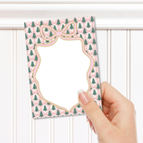 XMAS TREE COQUETTE RIBBON BOW DISPLAY CARDS - PACK OF 4