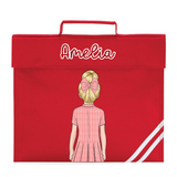 SUMMER DRESS GINGHAM SCHOOL DOLLY BOOK BAG DTF