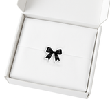 BLACK COQUETTE BOW CUSTOM CUT SOLVENT STICKER- GLOSSY OR MATTE