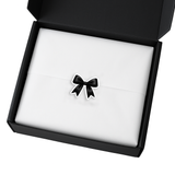 BLACK COQUETTE BOW CUSTOM CUT SOLVENT STICKER- GLOSSY OR MATTE
