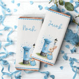 VALENTINES-  BLUE BUNNY LOVE MAIL- CHOCOLATE WRAPPERS