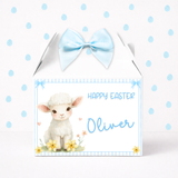 EASTER - LITTLE LAMB- BLUE - TREAT BOX LABEL