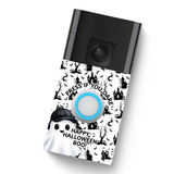 DOORBELL STICKER - RING 2ND GEN- HAUNTED HOUSE COOL CAP GHOST- UV DECAL