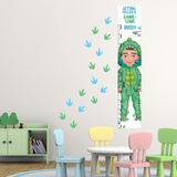 Green Dino Boy Height Charts (Personalised Options)