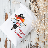 Personalised Tooth for the Tooth Fairy Pirate DTF Full Colour Gift Bag Transfer- 7cm