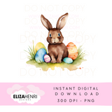 Chocolate Easter Bunny Digital Download