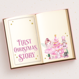 PINK NUTCRACKER FIRST CHRISTMAS STORY BOOK- MAGNETIC BOX TOPPER