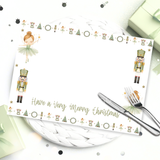 SAGE NUTCRACKER XMAS- CHRISTMAS DINNER PREMIUM LEATHERETTE PLACEMATS