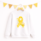 DTF TRANSFER- ENDOMETRIOSIS AWARENESS- YELLOW RIBBON