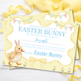 PRINTED RANGE - DUCK BUNNY BLUE- A4 LANDSCAPE CERTIFICATE