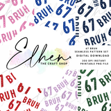 67 BRUH SEAMLESS PATTERN SET