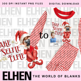 TAKE A SELFIE WITH ELFIE- DIGITAL DOWNLOAD & CANVA TEMPLATE