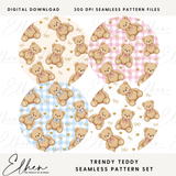 TRENDY TEDDY SEAMLESS PATTERN SET