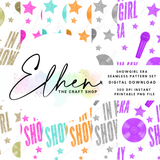 SHOWGIRL GLITTER SEAMLESS PATTERN SET- 6 COLOURS