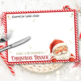 CUTE RED SANTA MAT PREMIUM LEATHERETTE PLACEMATS