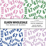 67 BRUH SEAMLESS PATTERN SET