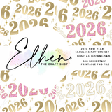 2026 NEW YEAR SEAMLESS PATTERN SET