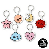 EMOTION EMOTES | LEATHERETTE KEYRING CUT-OUTS