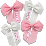 PINK GINGHAM BOW NAMES DTF MINI TRANSFERS