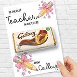 GIRLY PENCIL BOW | BEST TEACHER IN THE ENTIRE GALAXY BOARD