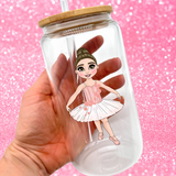 Bella Ballerina Dolly Brunette UV-DTF Decal - 10cm